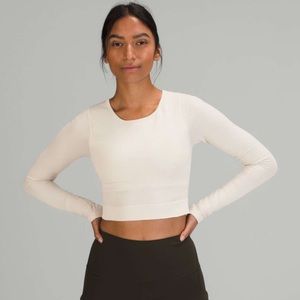 NWOT Lululemon White Opal Ebb to Street Long Sleeve Shirt